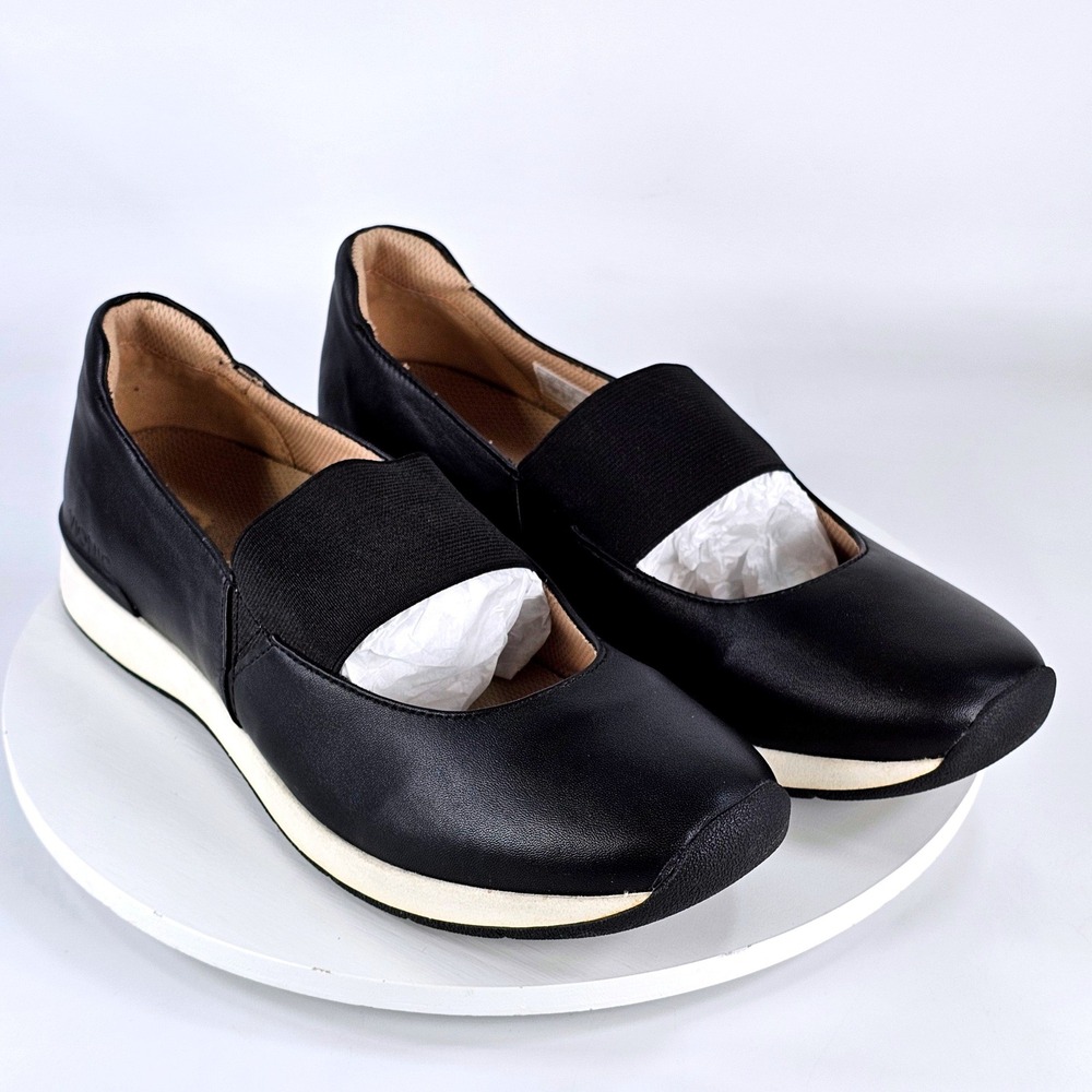 Vionic Cadee Black Leather Mary Jane Slip On Sneakers 10010027 Womens 11